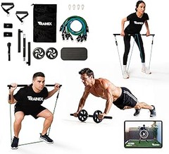 Packs completos de bandas y tubos de resistencia para gimnasio en casa