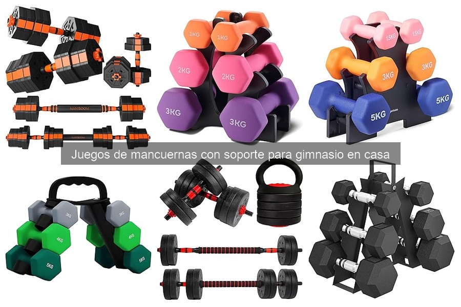 Alternativas a juegos de mancuernas con soporte para gimnasio