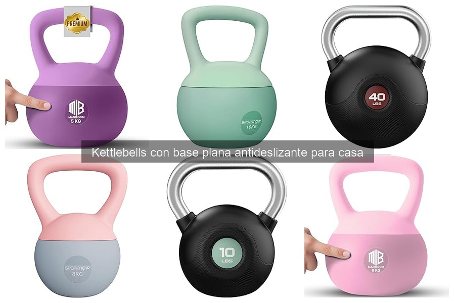 Alternativas a kettlebells con base plana antideslizante