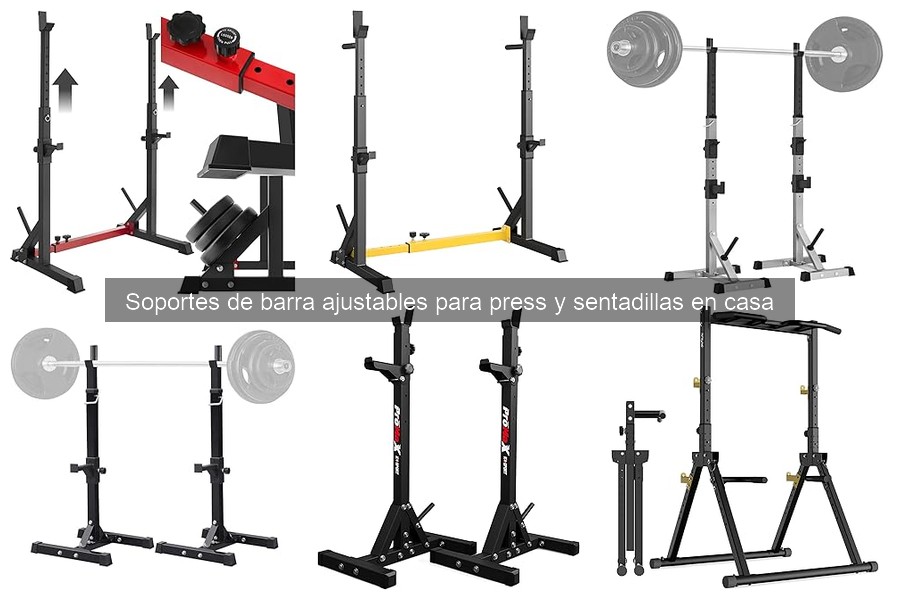 Alternativas a soportes de barra ajustables para gimnasio en casa