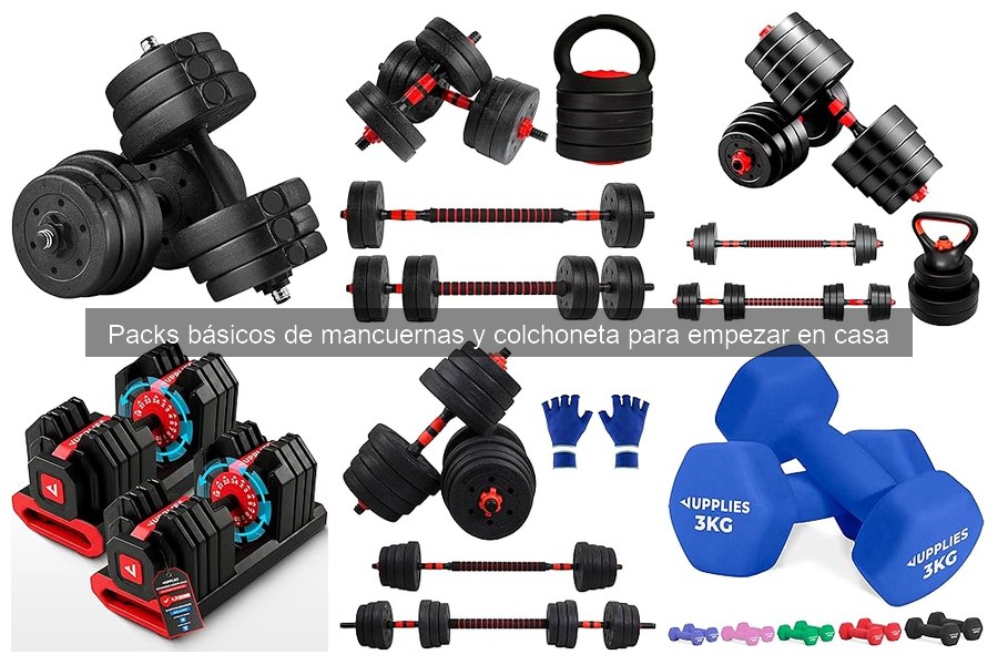 Beneficios de entrenar en casa con mancuernas y colchoneta