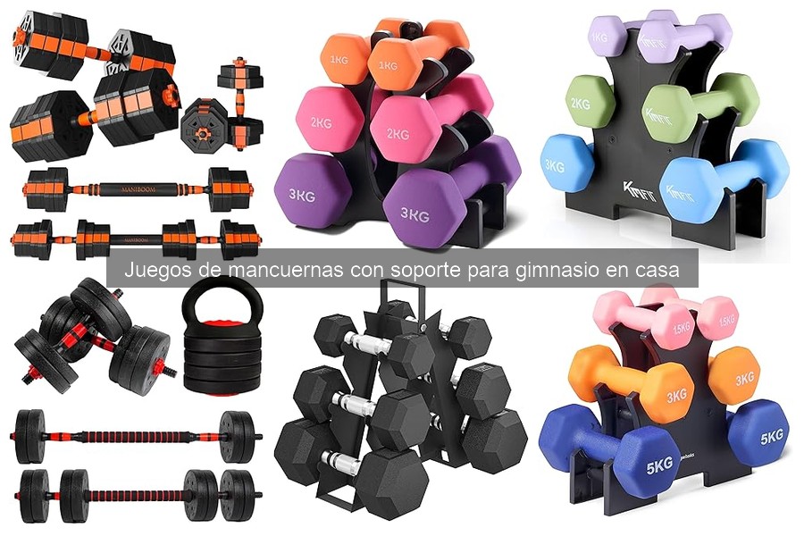 Cómo combinar juegos de mancuernas con soporte en tu gimnasio en casa