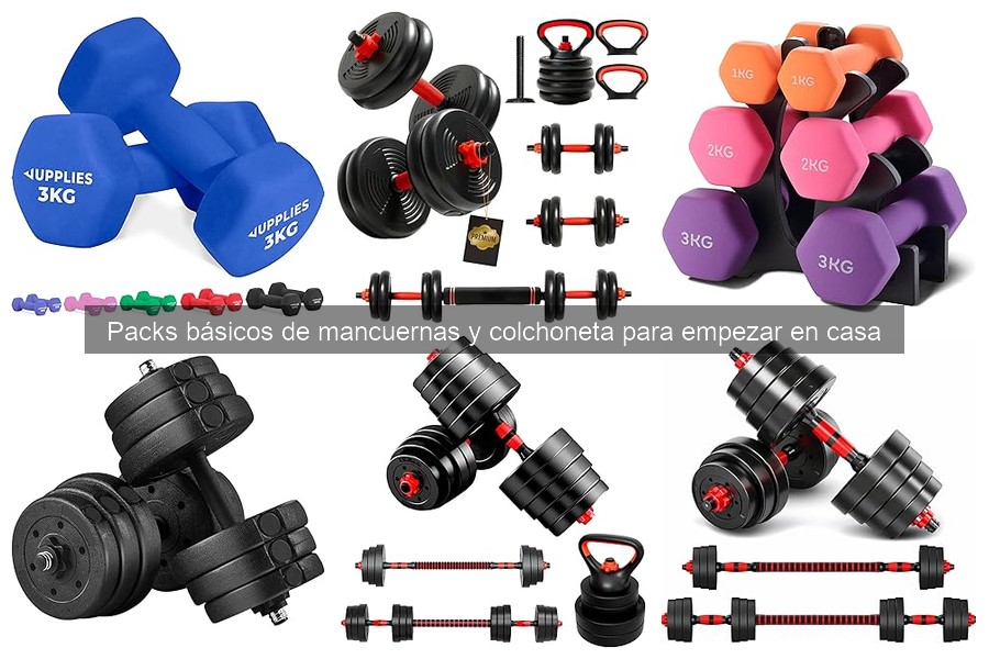 Cómo montar un gimnasio en casa con mancuernas y colchoneta