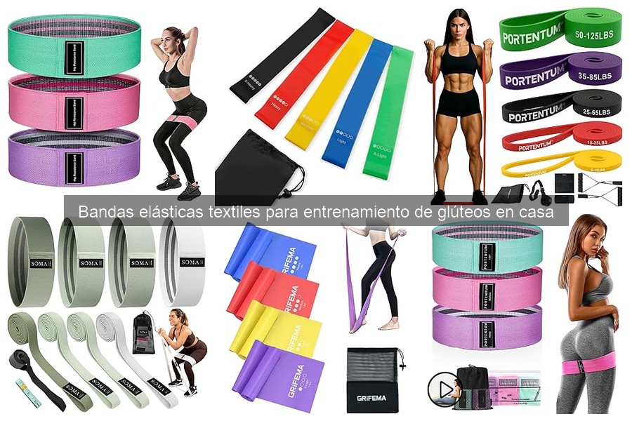 Cómo usar bandas elásticas textiles para glúteos en casa