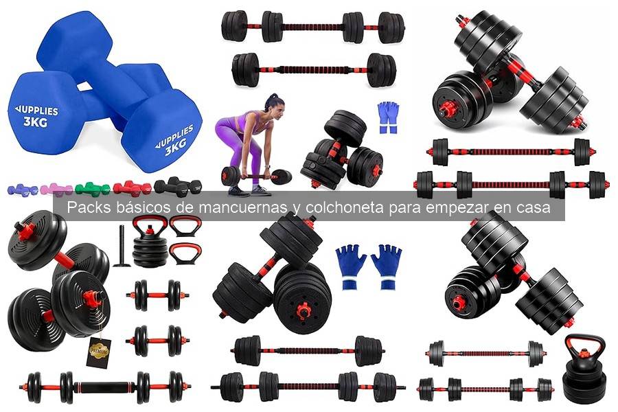 Comparativa de mancuernas y colchonetas para gimnasio en casa