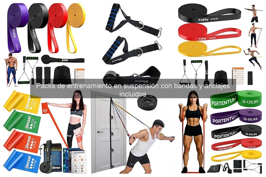 Comparativa de packs de entrenamiento en suspensión y otros equipos