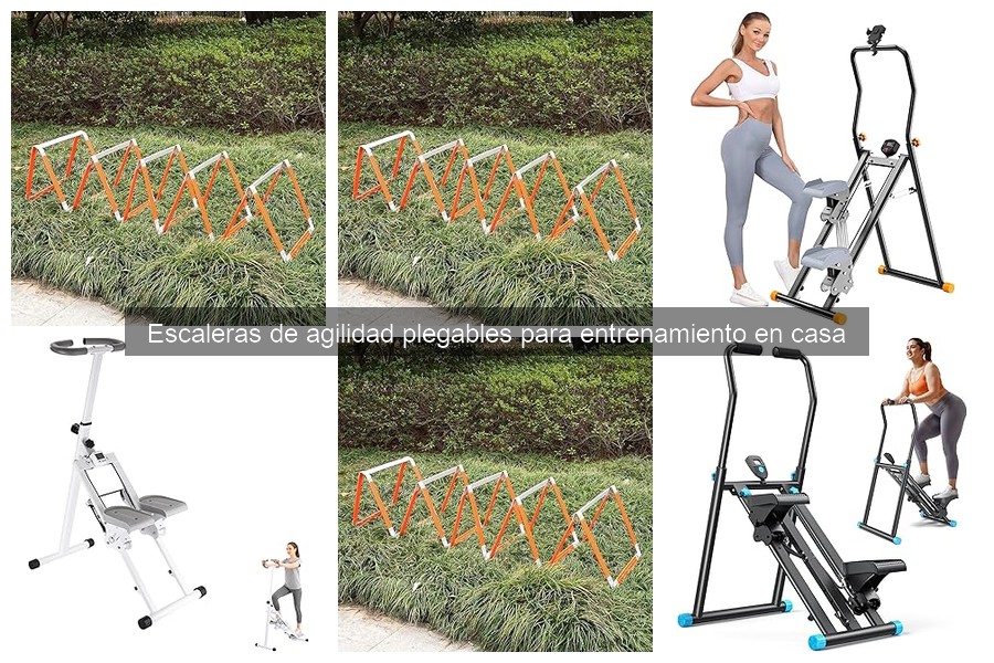 Ejercicios creativos con escaleras de agilidad plegables