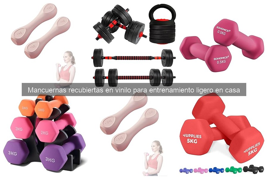 Ejercicios Efectivos con Mancuernas Recubiertas de Vinilo