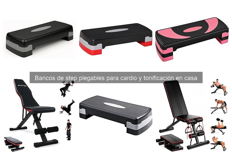Ejercicios efectivos con un banco de step plegable en casa