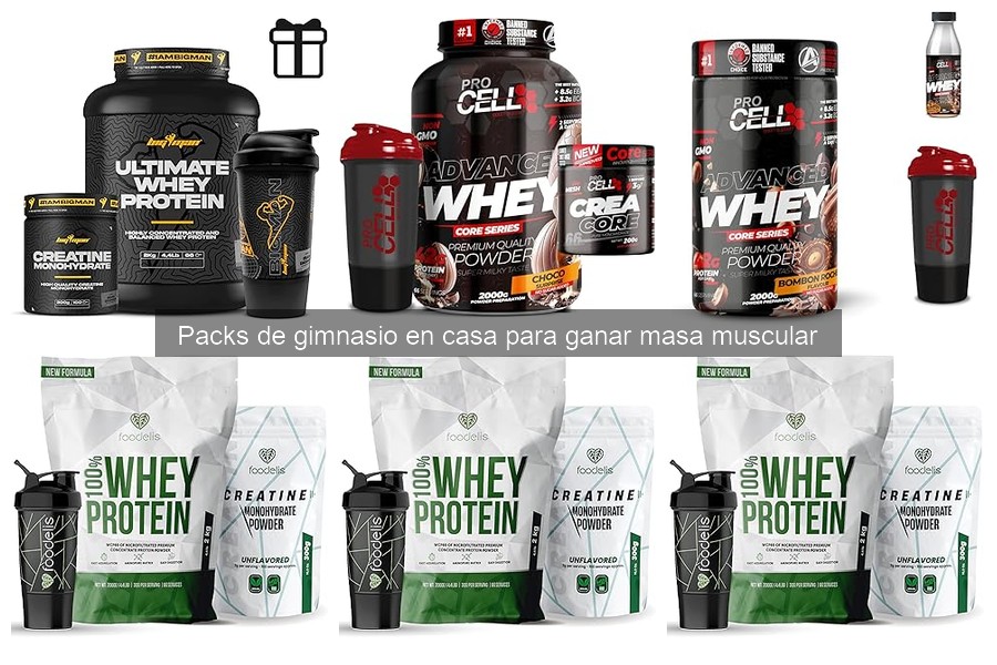 Ejercicios para ganar masa muscular con packs de gimnasio