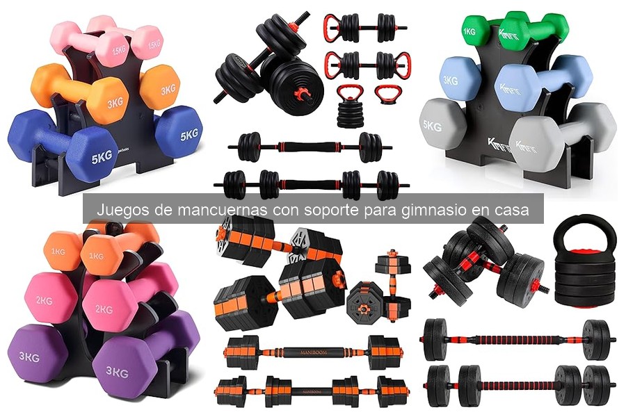 Mantenimiento efectivo de juegos de mancuernas con soporte