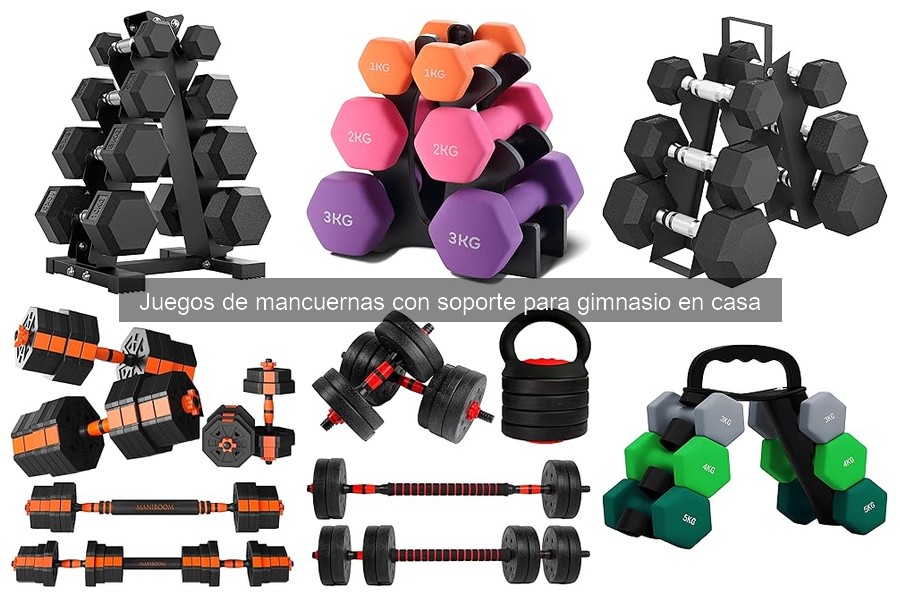 Mejores juegos de mancuernas con soporte para principiantes