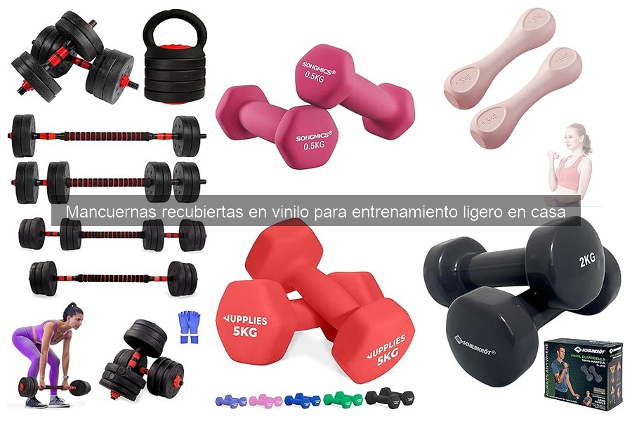 Opciones económicas de mancuernas recubiertas en vinilo