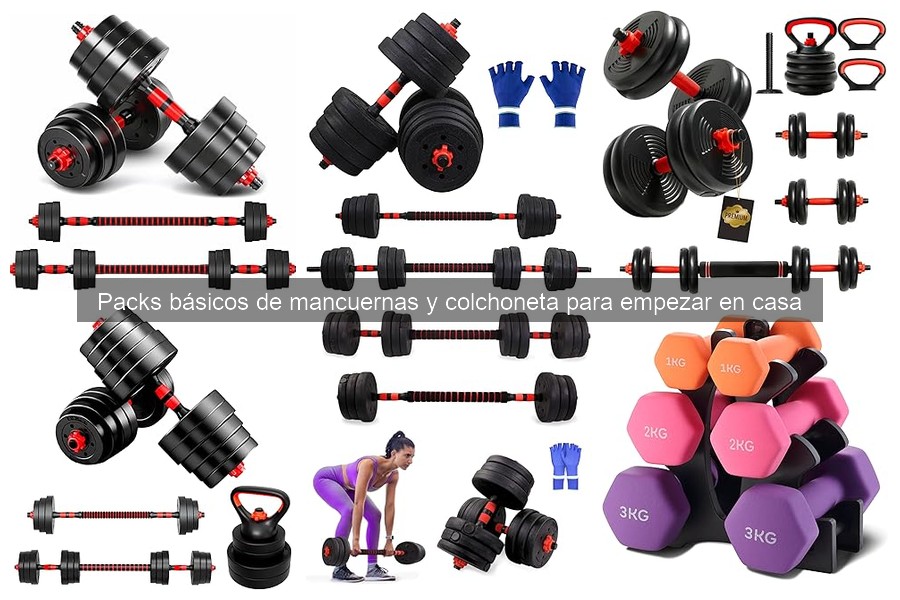 Organiza tu gimnasio en casa con un pack de mancuernas