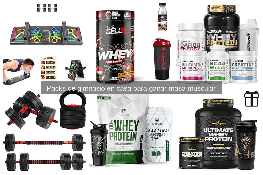 Packs de gimnasio en casa para ganar masa muscular