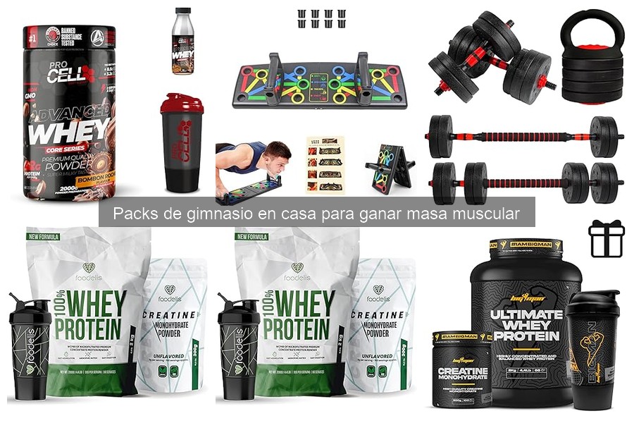 Precios promedio de packs de gimnasio para ganar masa muscular