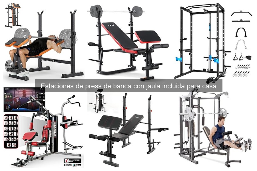 ¿Qué es una estación de press de banca con jaula incluida?