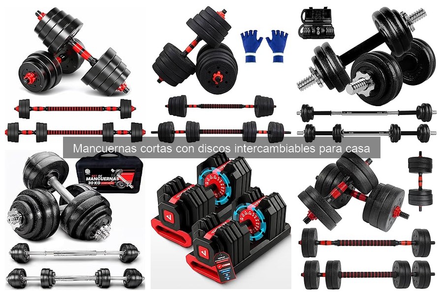 ¿Qué son las mancuernas cortas con discos intercambiables?