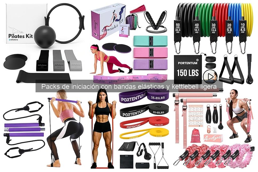 Rutinas de entrenamiento con bandas elásticas y kettlebell ligera