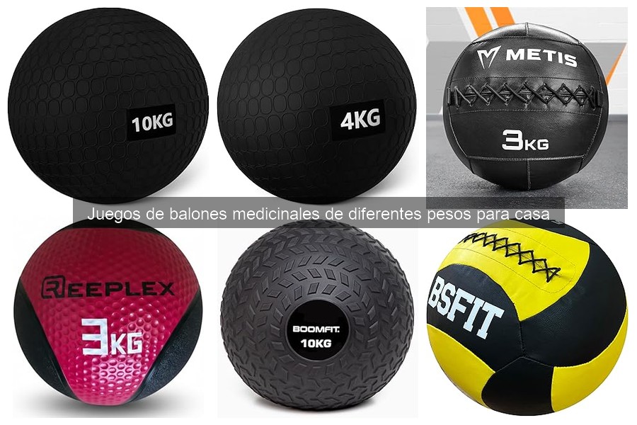 Tipos de balones medicinales: peso y uso ideal para casa