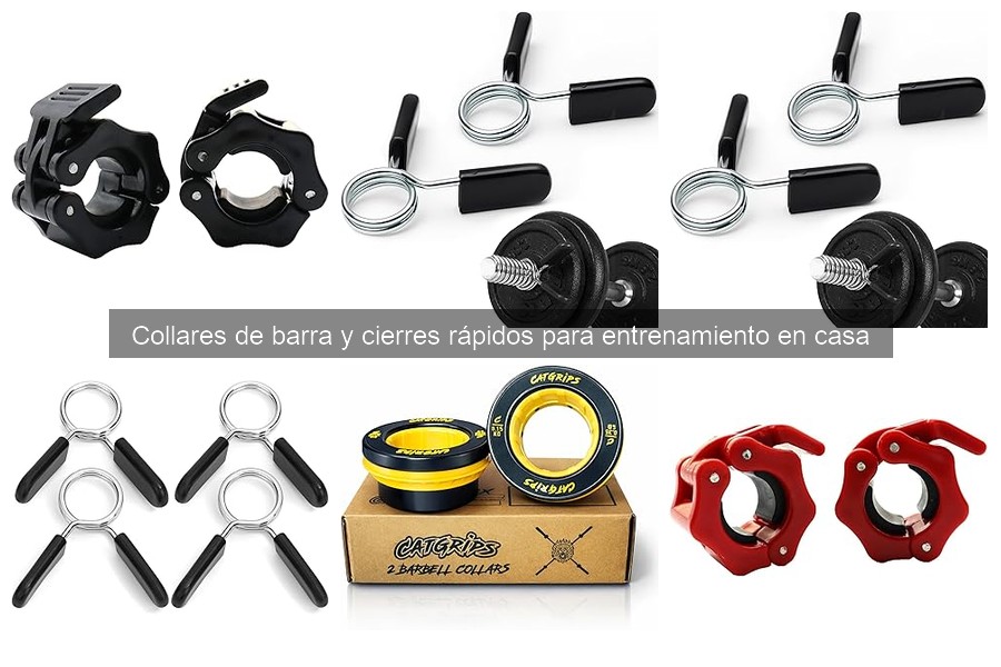 Tipos de collares de barra y cierres rápidos para entrenar