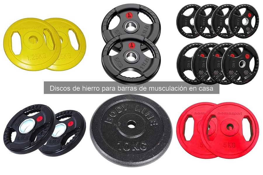 Tipos de discos de hierro para barra de musculación en casa