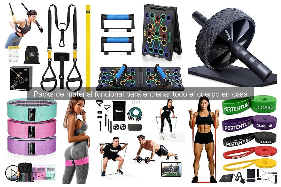 Tipos de material funcional en packs para entrenar en casa