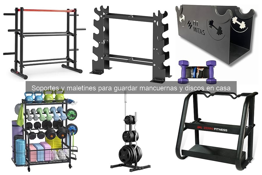 Tipos de soportes y maletines para mancuernas y discos