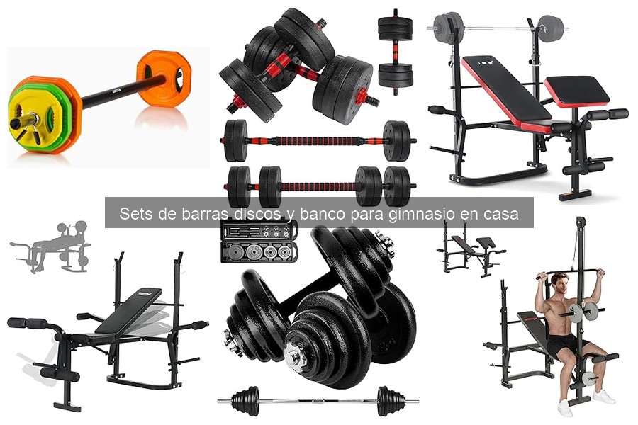 Todo sobre sets de barras, discos y banco para gimnasio en casa